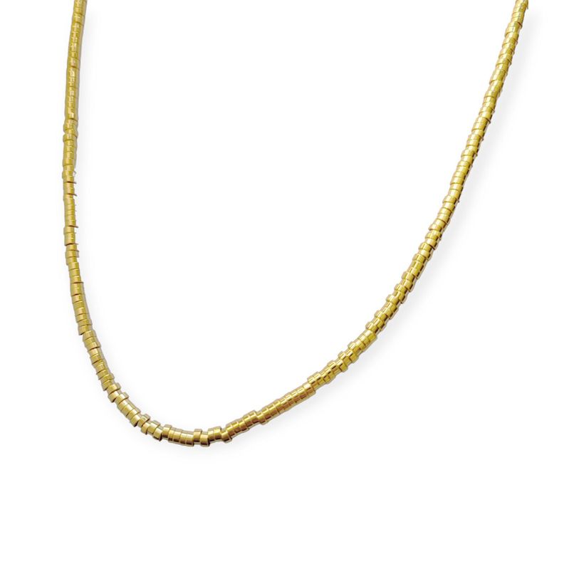Collar Mostacillas Enchapado Oro 18K 50cm-0