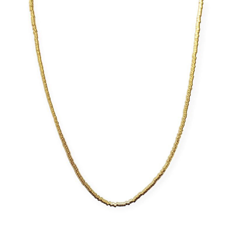 Collar Mostacillas Enchapado Oro 18K 50cm-1