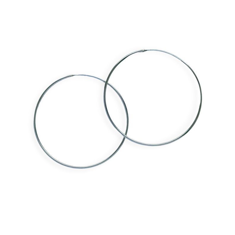 Aros Argollas 55 mm Plata Fina 925-0
