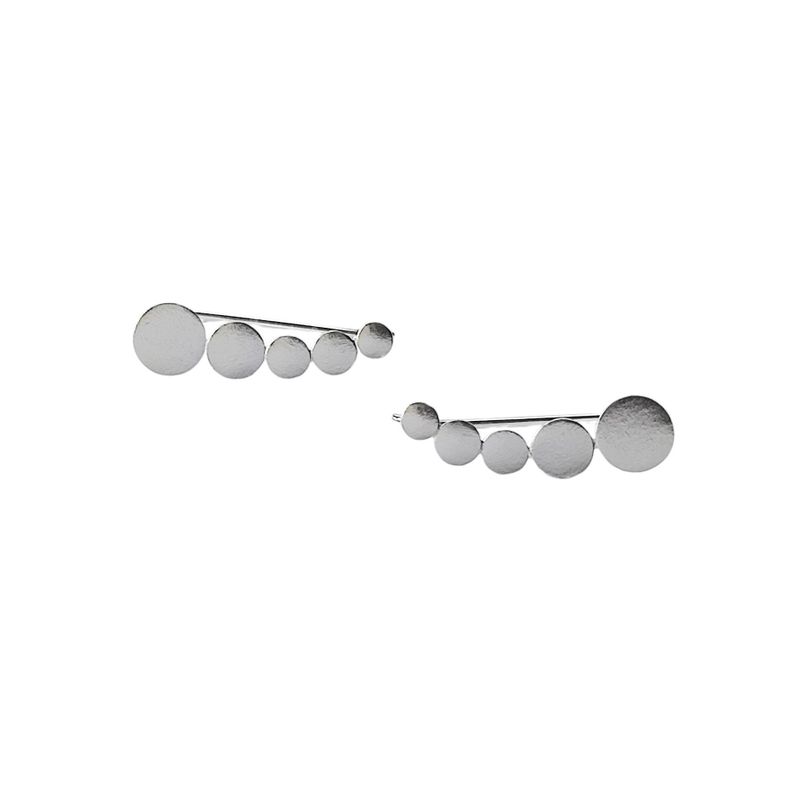 Aros Trepadores 5 Círculos Plata Fina 925-1