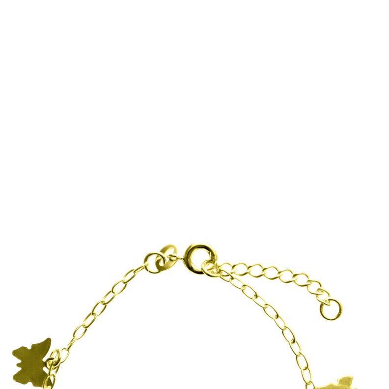 Pulsera 4 Mariposas Enchapada Oro 18K-2