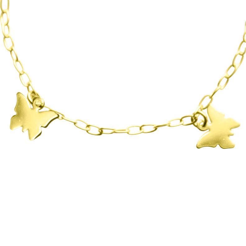 Pulsera 4 Mariposas Enchapada Oro 18K-3