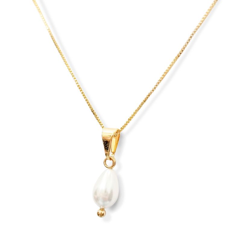 Collar Gota Perla Shellpearl Enchapado Oro 18K Dorado