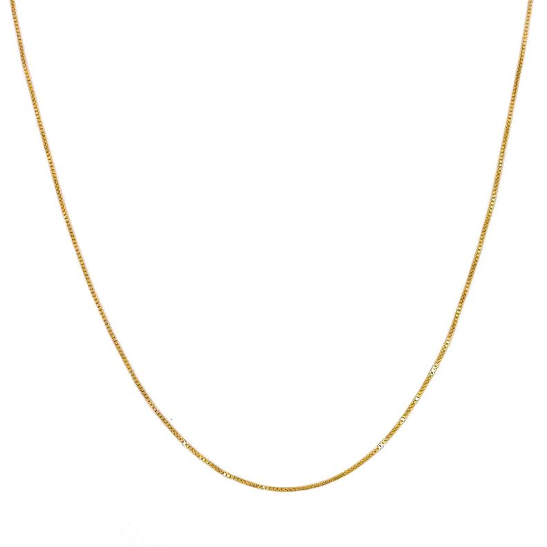 Cadena Veneciana Fina 45cm Enchapado Oro 18K-0