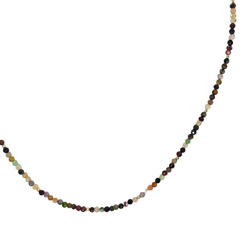 Collar Piedras Naturales Facetadas Plata Fina 925-0