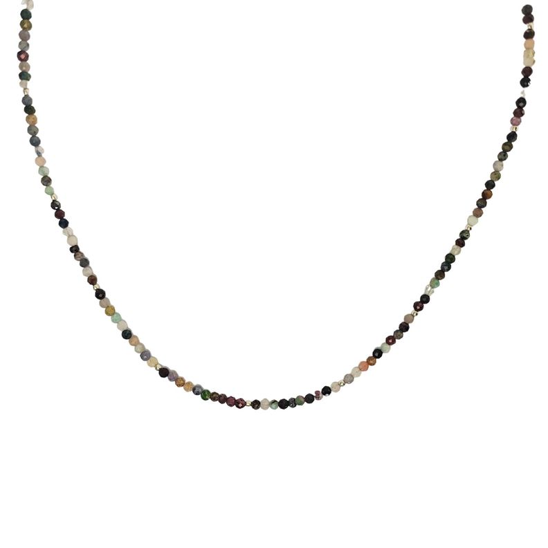 Collar Piedras Naturales Facetadas Plata Fina 925-1
