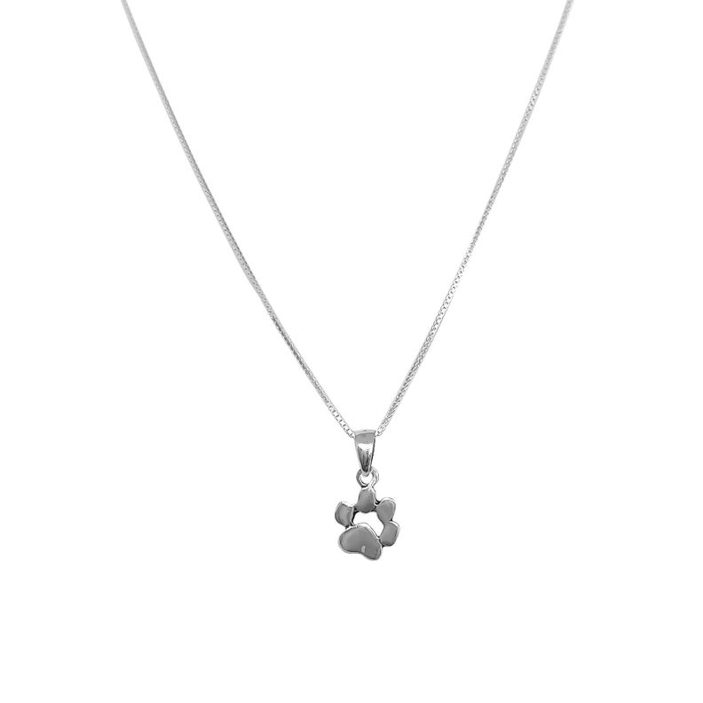 Collar Huella Perro Plata Fina 925-1