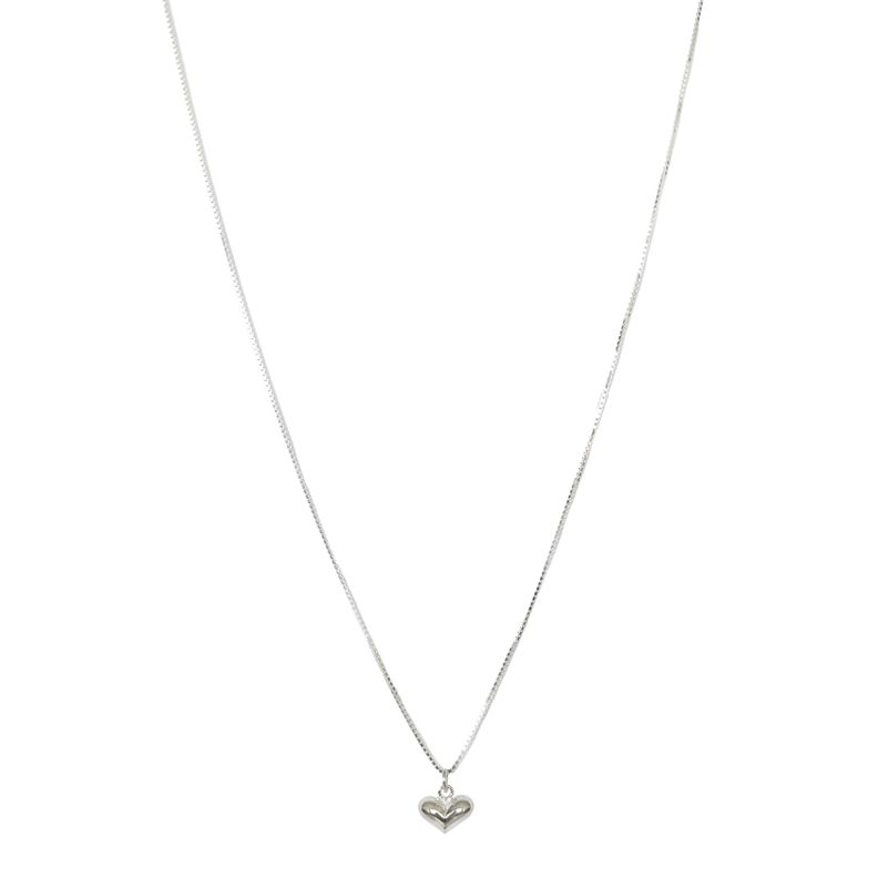 Collar Corazón Veneciana Plata Fina 925-0