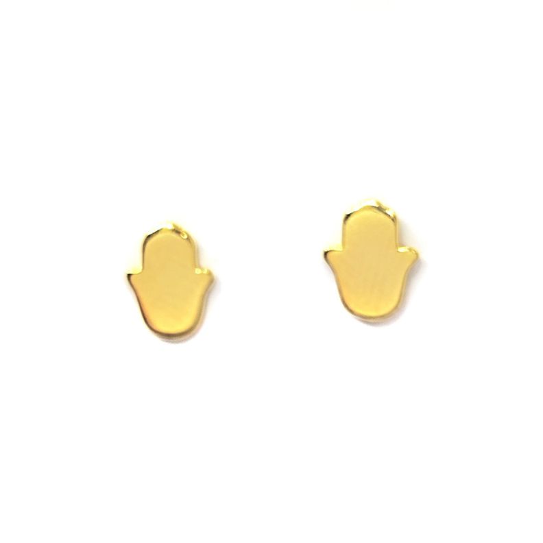 Aros Mini Mano Fátima Enchapado Oro 18K-0