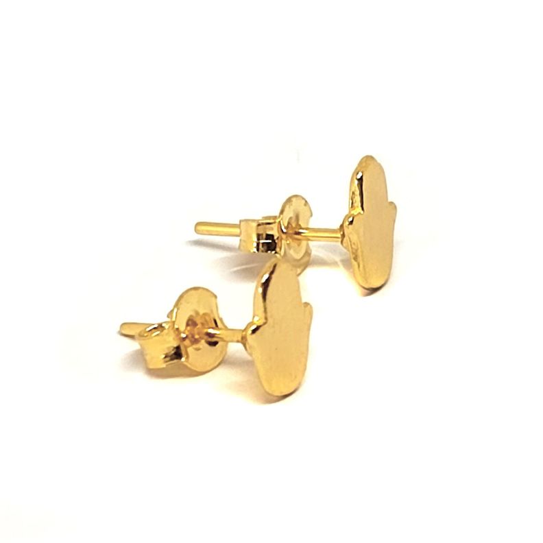 Aros Mini Mano Fátima Enchapado Oro 18K-1