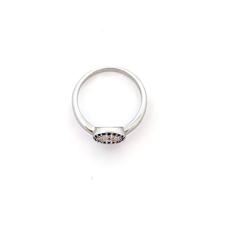 Anillo Ojo Turco Circón #14 Plata Fina 925-1