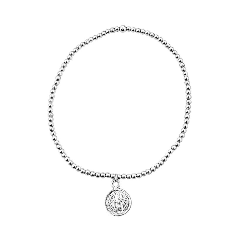 Pulsera Bolitas San Benito Plata Fina 925-0