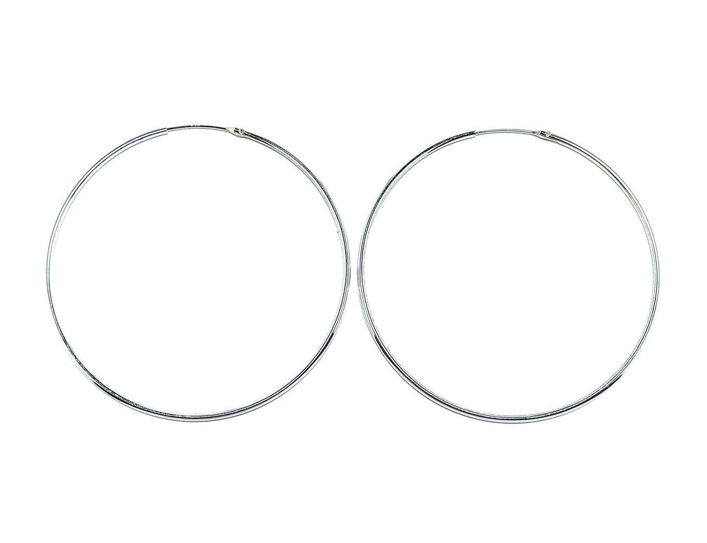 Aros Argolla 60mm Plata Fina 925-0