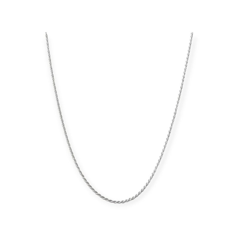 Cadena Turbillón 45cm Plata Fina 925-0