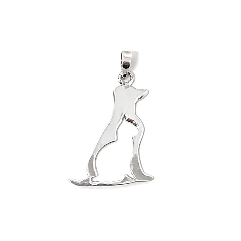 Colgante Perro Gato Plata Fina 925