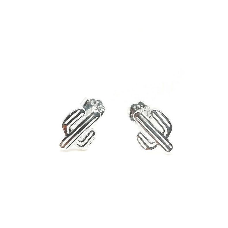 Aros Cactus Plata Fina 925-1