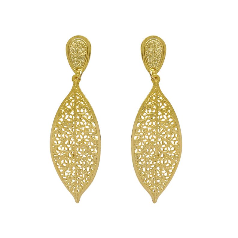 Aros Hoja Enchapado Oro 18K-0