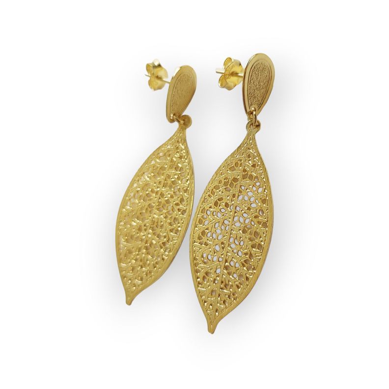 Aros Hoja Enchapado Oro 18K-1