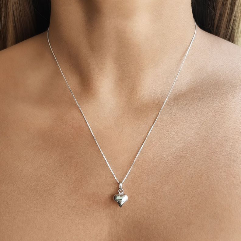 Collar Patricia Corazón Plata Fina 925-2