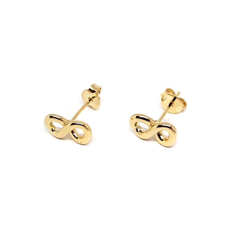 Aros Mini Infinito Enchapado Oro 18K-0