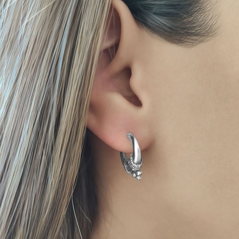 Aros Argolla Gita Plata Fina 925-1