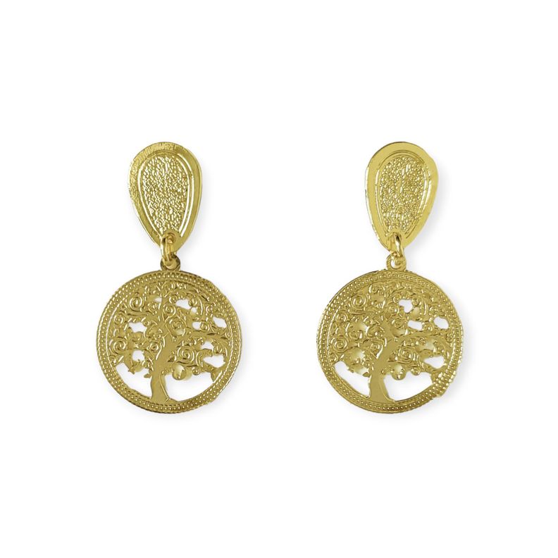 Aros Árbol de la Vida Enchapado Oro 18K-0