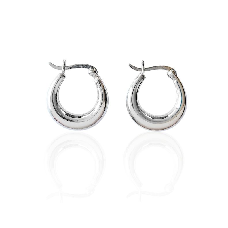 Aros Argolla Benita 19mm Plata Fina 925-1