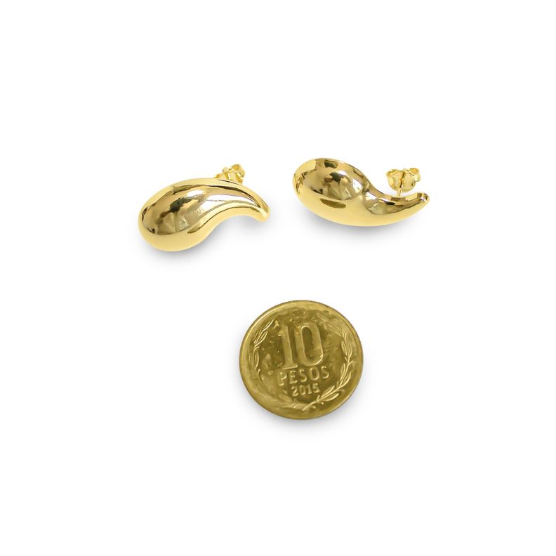 Aros Valentina Gota Enchapado Oro 18K-4