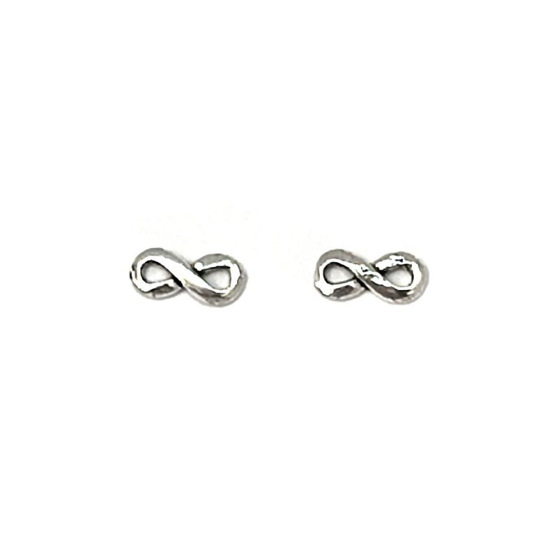Aros Mini Infinito Plata Fina 925 Envejecida-0