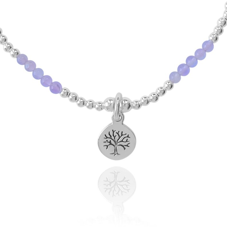 Pulsera Amatista Árbol De La Vida Plata Fina 925-1