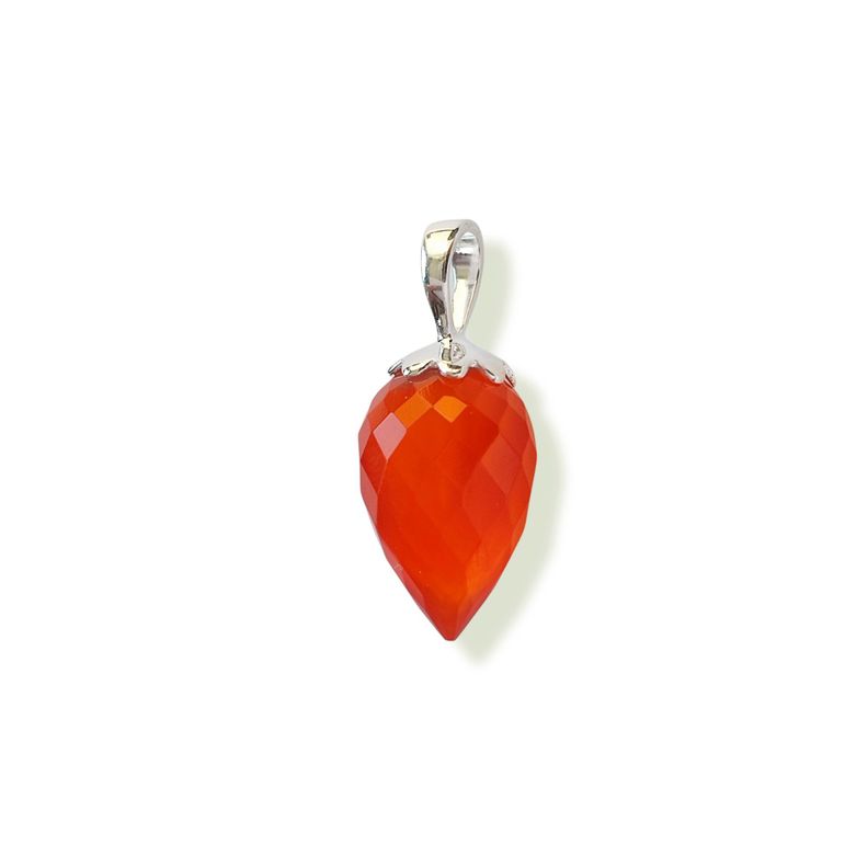 Colgante Péndulo Cornalina Plata Fina 925-0