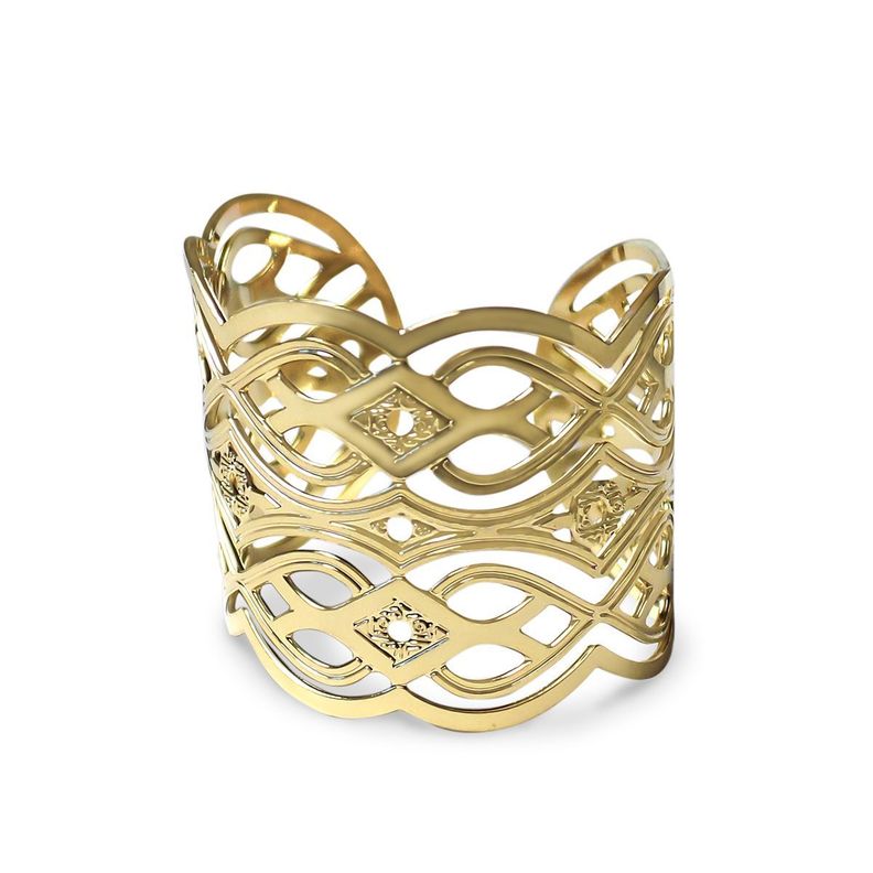 Anillo Venezia Calado Ajustable Enchapado Oro 18K-0