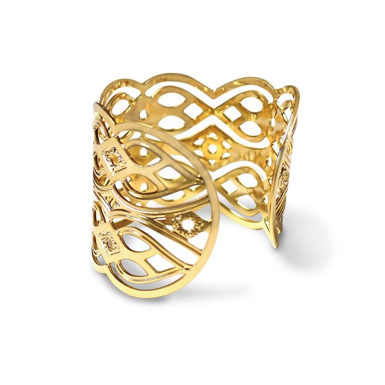 Anillo Venezia Calado Ajustable Enchapado Oro 18K-1
