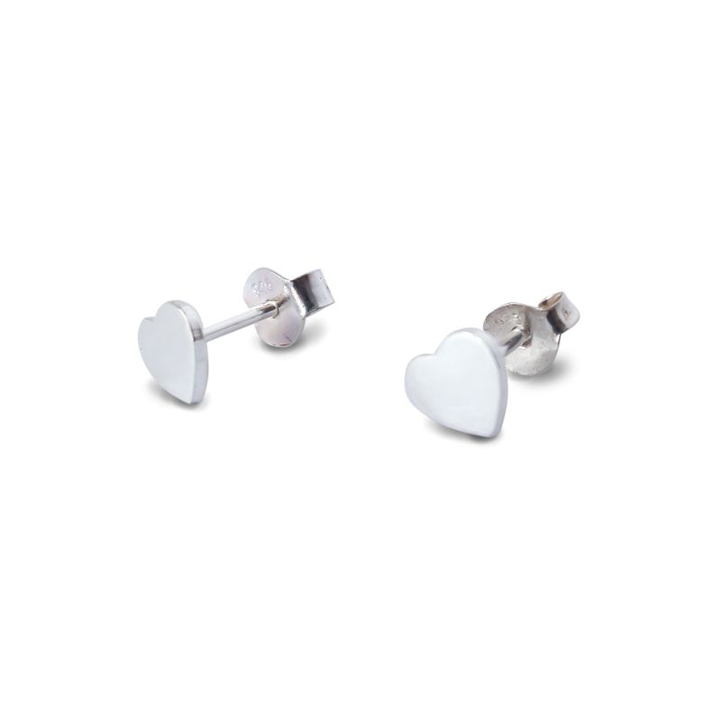 Aros Corazón Mini Plata Fina 925-0