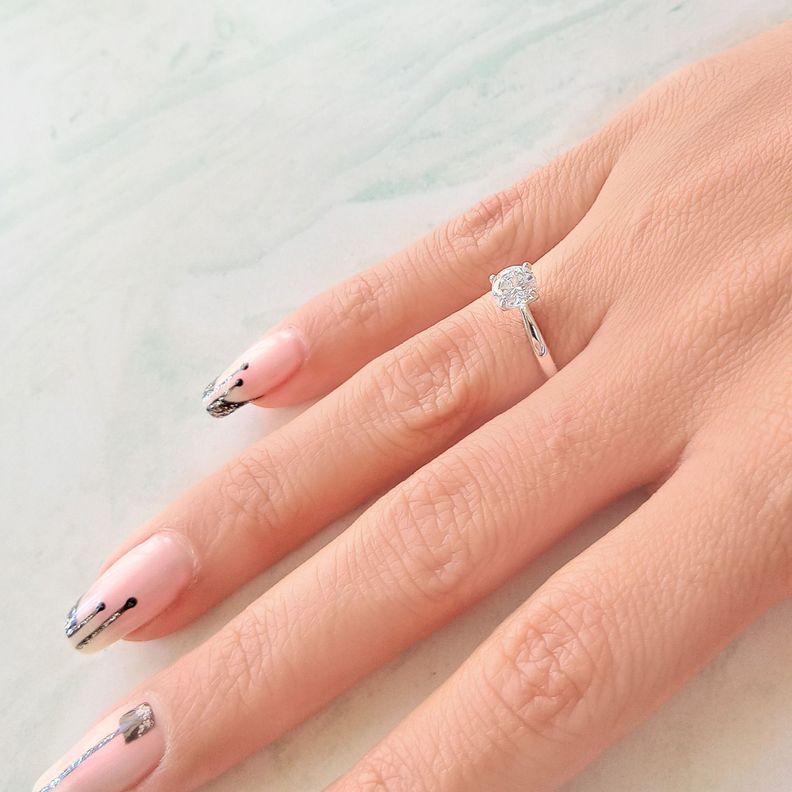 Anillo Solitario #19 Plata Fina 925-2