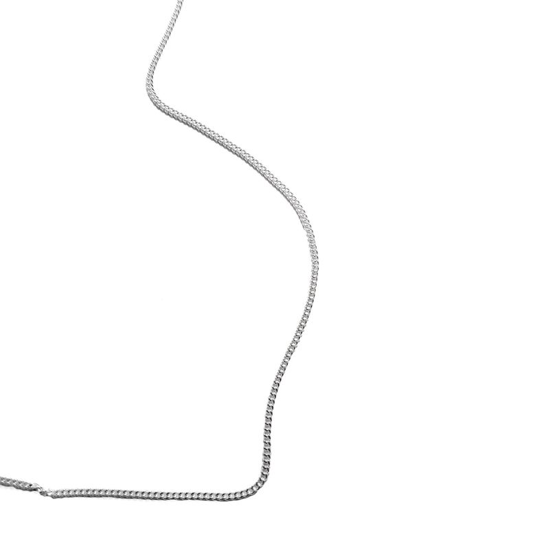 Cadena Grumet Fina  60cm Plata Fina 925 -1