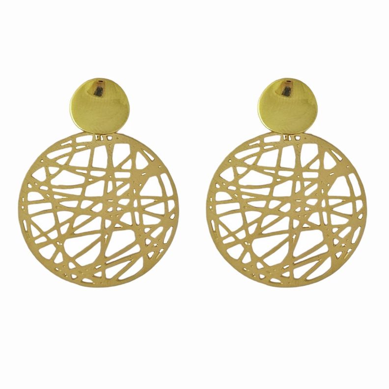 Aros Ari Redondos Enchapado Oro 18K-0