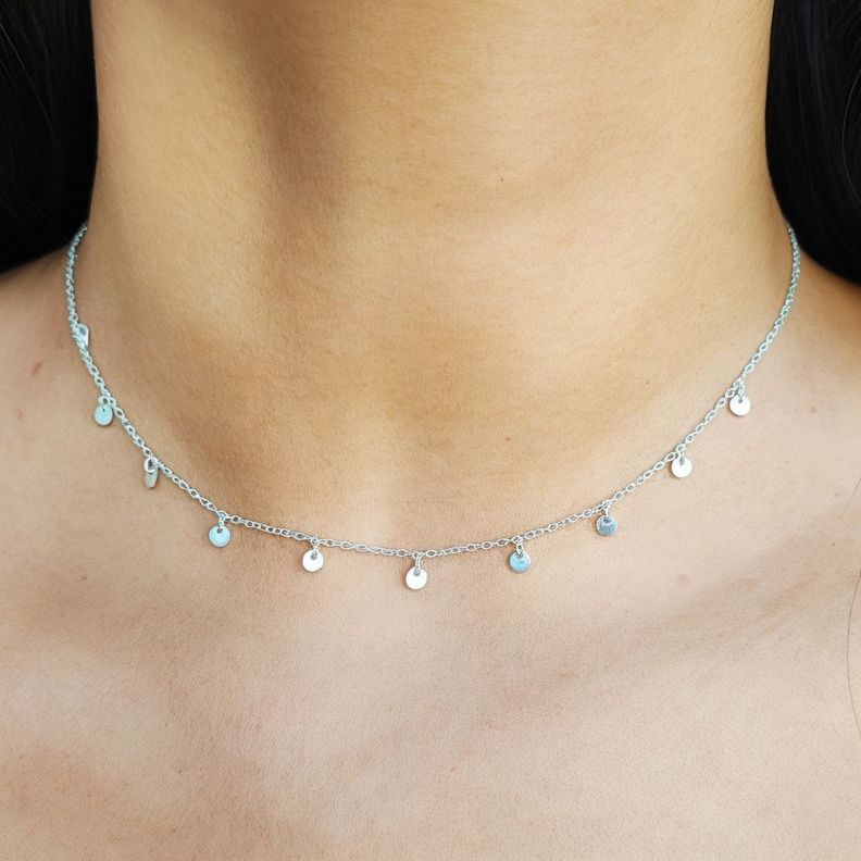 Collar Choker Ximena Plata Fina 925-2