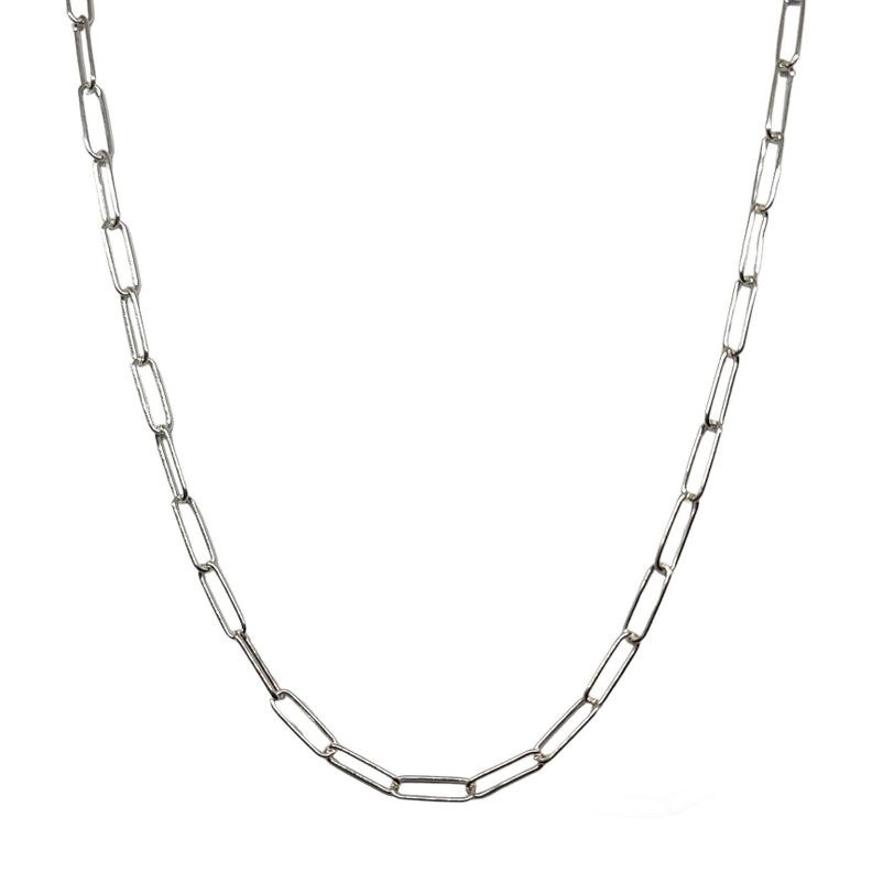 Cadena 50cm Eslabón Alargado 9x3mm Plata Fina 925-0
