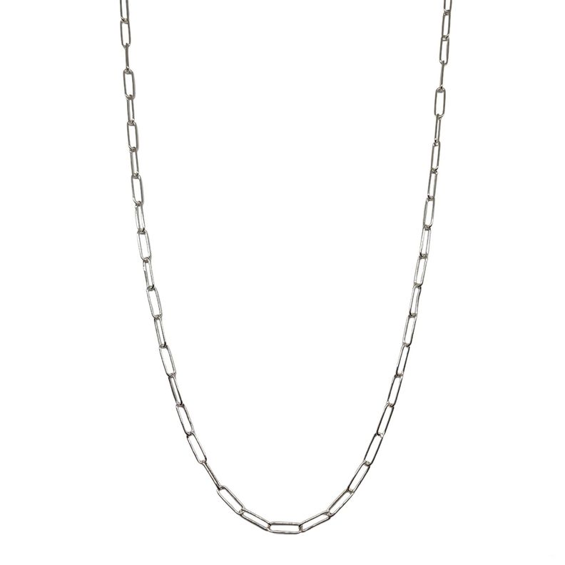 Cadena 50cm Eslabón Alargado 9x3mm Plata Fina 925-1