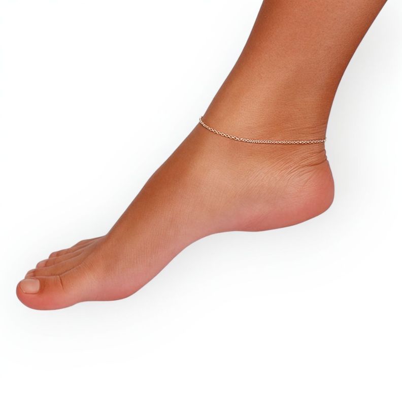 Tobillera Rolo Plata Fina 925-1