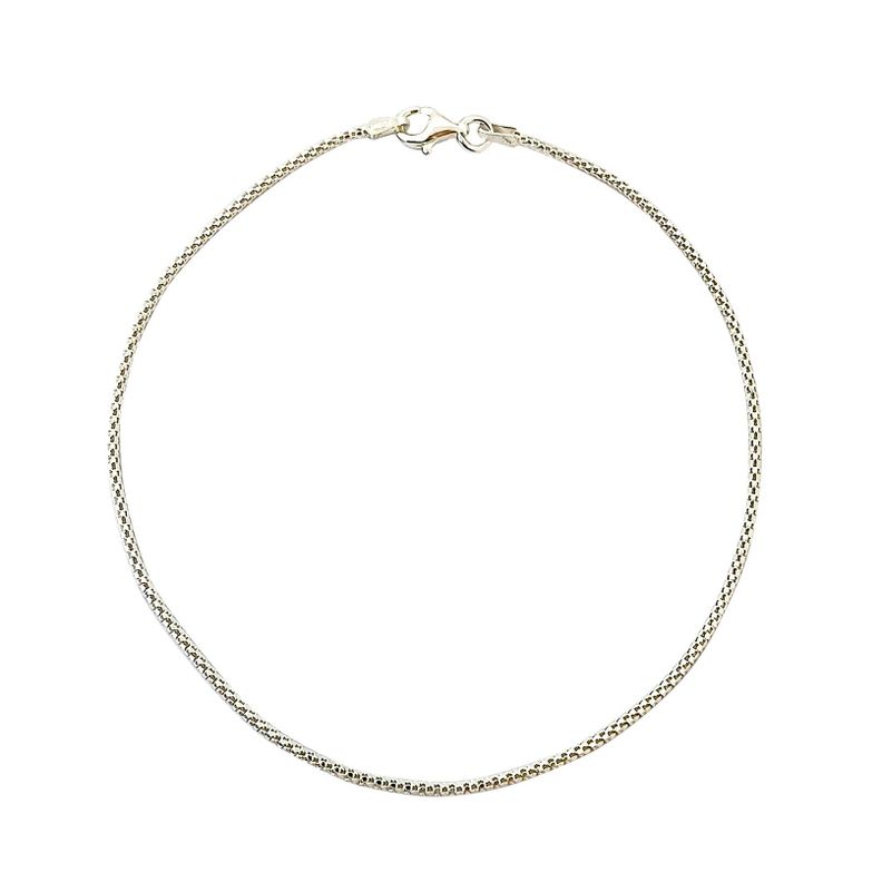 Tobillera Cordón Plata Fina 925-0