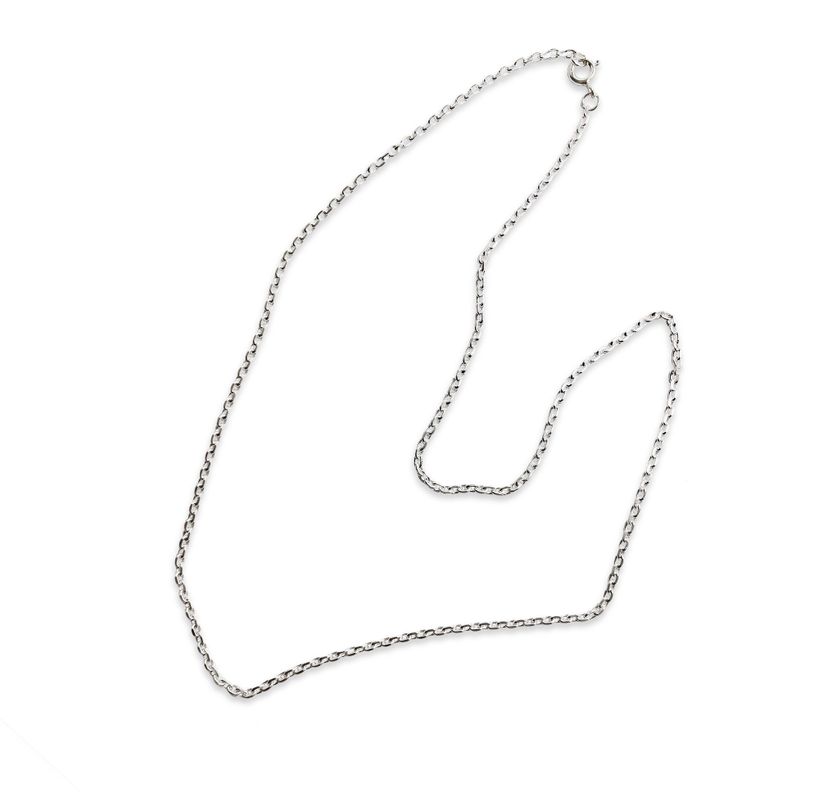 Cadena Eslabón Hombre 50cm Plata Fina 925-1