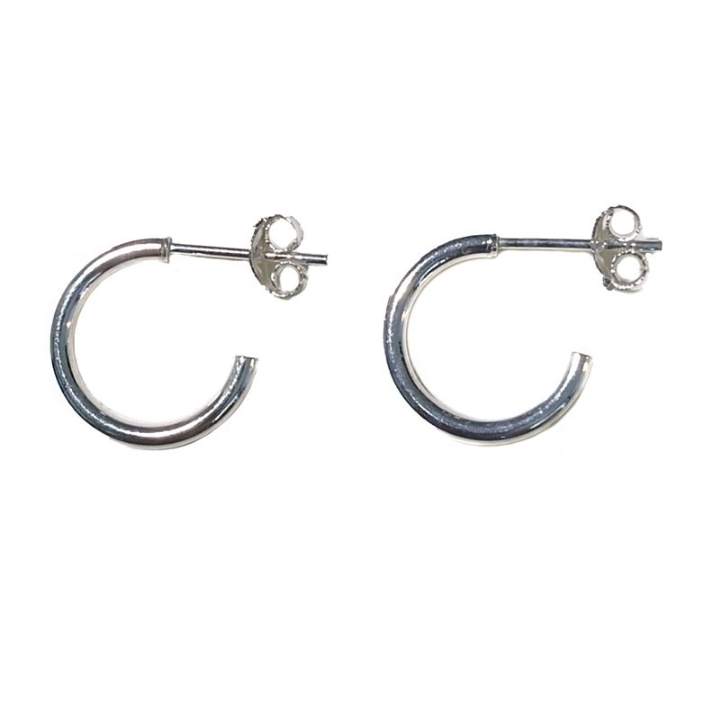 Aros Argolla 13mm Plata Fina 925-0