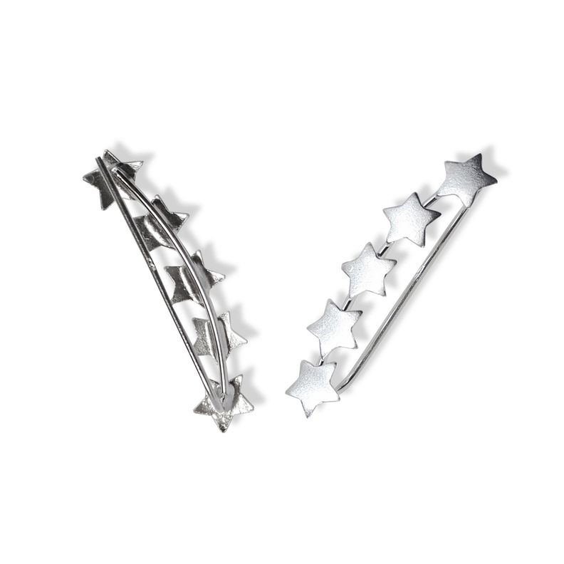Aros trepadores 5 estrellas Plata Fina 925-1