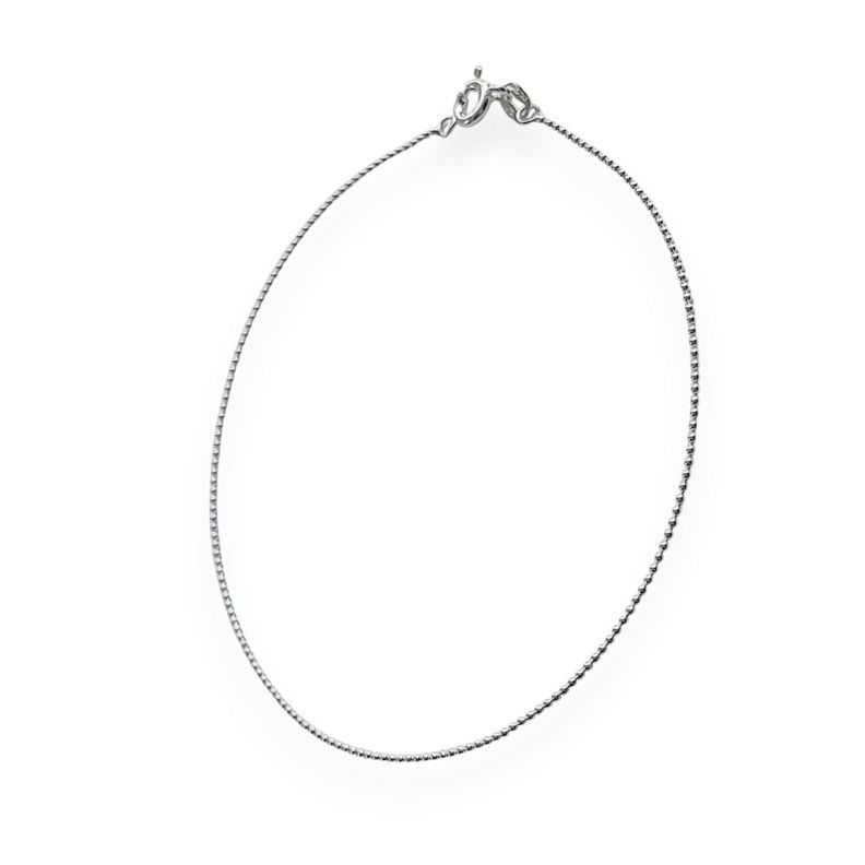 Tobillera Bolitas 24cm Plata Fina 925-1