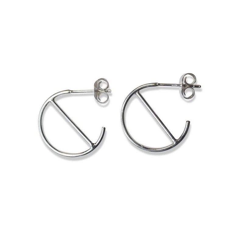 Aros Argolla Barra 18mm Plata Fina 925-0