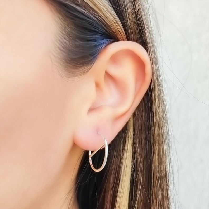 Aros Argolla Barra 18mm Plata Fina 925-2