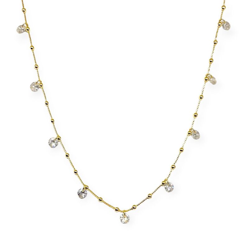 Collar Choker 11 Circones Enchapado Oro 18K-0