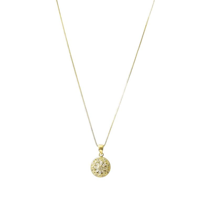 Collar Margarita Circón Enchapado Oro 18K-0